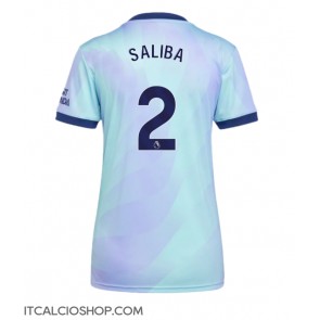 Arsenal William Saliba #2 Terza Maglia Femmina 2024-25 Manica Corta